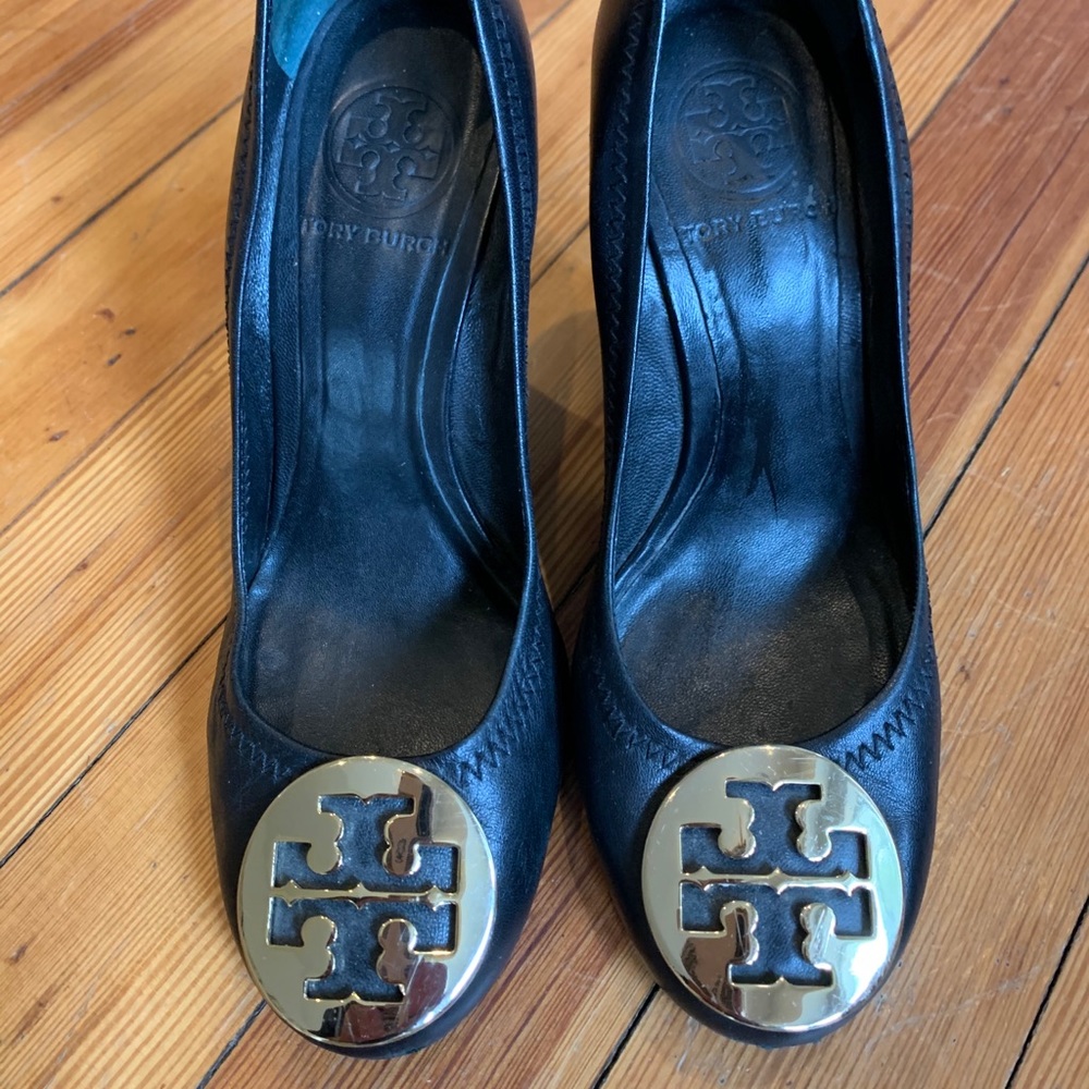 Tory Burch leather wedge shoes
